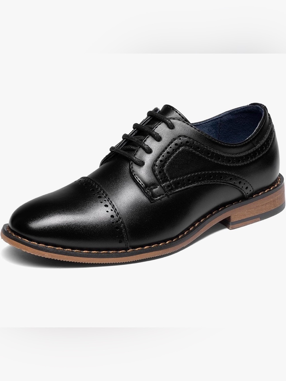 Bruno Marc Classic Boys Oxfords Dress Shoes Black Boys’ Size 6